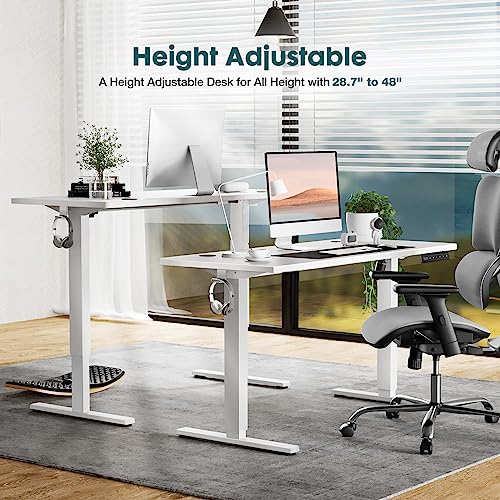 Adjustable Height Electric Standing Desk 55x24 Inch Black W5266