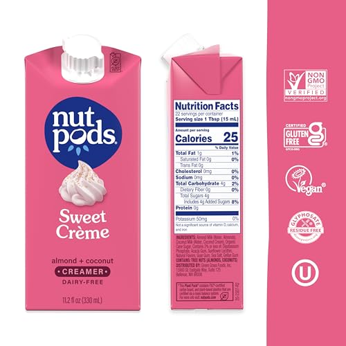 nutpods Sweet Crème Non Dairy Coffee Creamer, Almond & Coconut, 3-Pack W974
