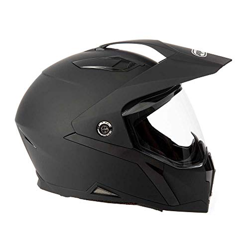 MMG Dual Sport Full Face Motorcycle Helmet Matte Black Small S59330