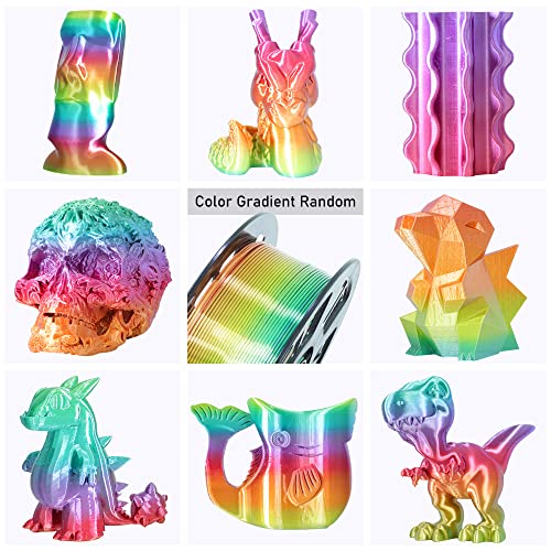 MIKA3D Bicolor Silk PLA 3D Printer Filament Bundle, 1.75mm, 6 Spools V5573