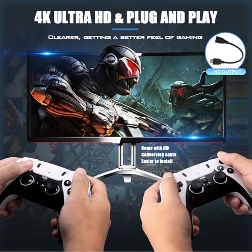 Wireless Retro Game Stick with 2 Controllers, 4K HDMI, 20000+ Games K9003