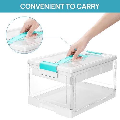 Vtopmart 24 QT Clear Plastic Craft Organizer with Removable Trays and Dividers E797534