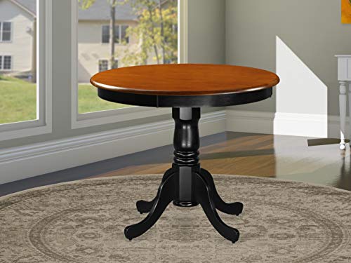East West Furniture ANT-BLK-TP Dining Table & Avon Dining Chairs Set of 2 K21142