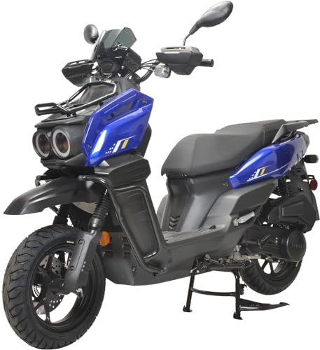 HHH Tank 150 Moped Gas Scooter 150cc Automatic Adult Bike, 12 inch Aluminum Wheels, White H60677