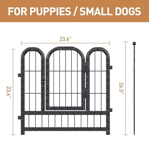 Metal Dog Playpen 40 Inch Height 16 Panels Indoor Outdoor Black-Silver W932257