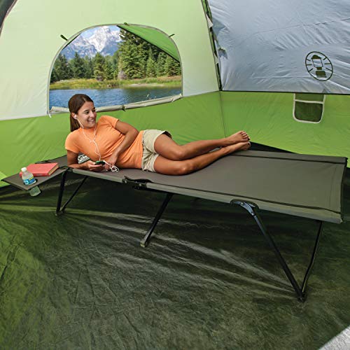 Coleman Pack-Away Camping Cot with Removable Side Table, Carry Bag Included J869