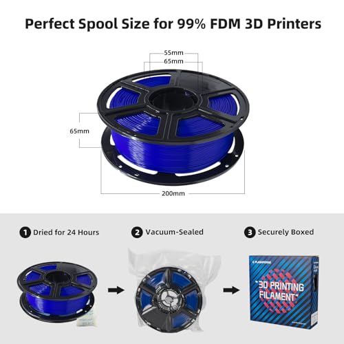 FLASHFORGE PLA Filament 1.75mm Burnt Titanium, Color Changeable 3D Printer Filament 1kg T433110