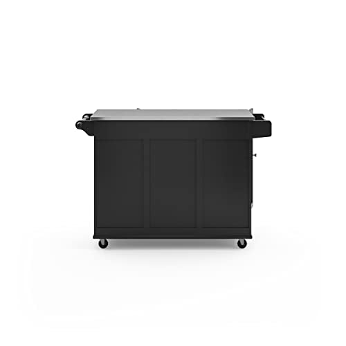 homestyles Mobile Kitchen Island Cart with Stainless Steel Top, Sage Green J6213