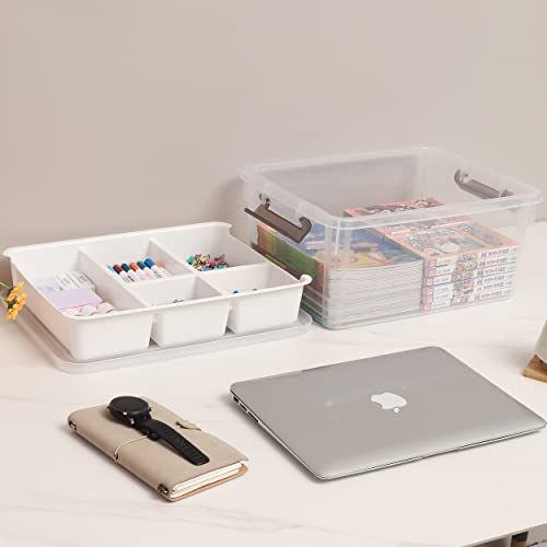 Citylife 17 QT Plastic Storage Box with Removable Tray A71310