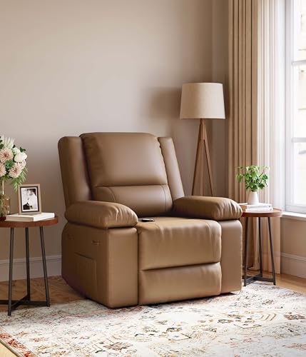 GarveeHome Power Lift Recliner Chair with Heat and Massage, Faux PU, for Elderly I162