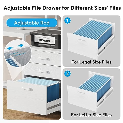 Tribesigns 63 Inch Computer Desk with File Drawer Cabinet F166