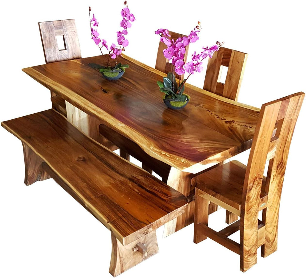 Suar Live Edge Rustic Dining Table 71" G2911