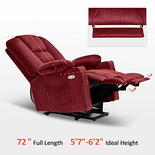 MCombo Small Power Lift Recliner Chair with Massage and Heat, Brown N356790