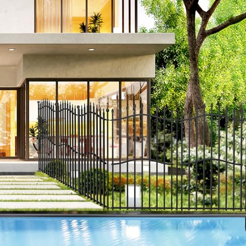 8 Panels Tall No Dig Garden Fence 40in H x 18ft L Rustproof Metal Barrier H7450