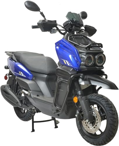 HHH Tank 150 Moped Gas Scooter 150cc Automatic Adult Bike, 12 inch Aluminum Wheels, White H60677