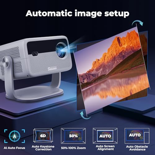 Netflix Officially Licensed Smart Projector with WiFi and Bluetooth, 1080P 4K Support J441426