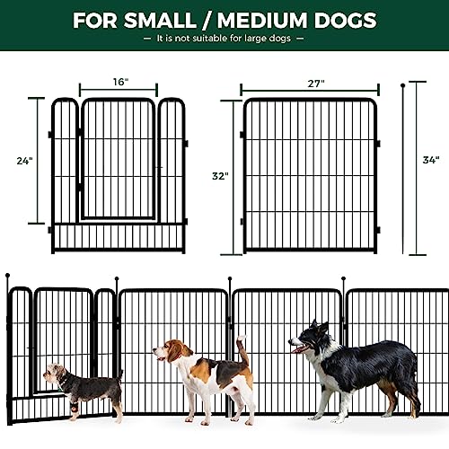 FXW Rollick Dog Playpen 32 Inch 16 Panels for Small and Medium Dogs E405995