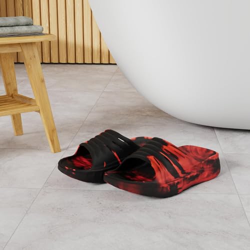 KuaiLu Men's Recovery Sandals Orthotic Cushion Open Toe Sport Slides D332788