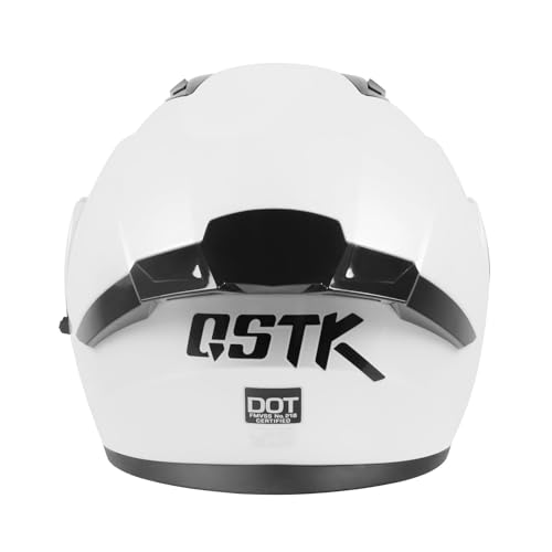 SPARK DOT Modular Flip-Up Dual Visor Motorcycle Helmet (Bright Black, Small) W8778
