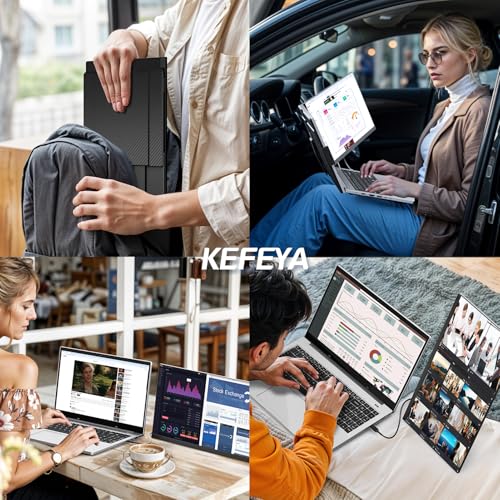 Laptop Screen Extender 15.6" Portable Monitor with 120% sRGB, FHD IPS & USB to HDMI Hub L477181