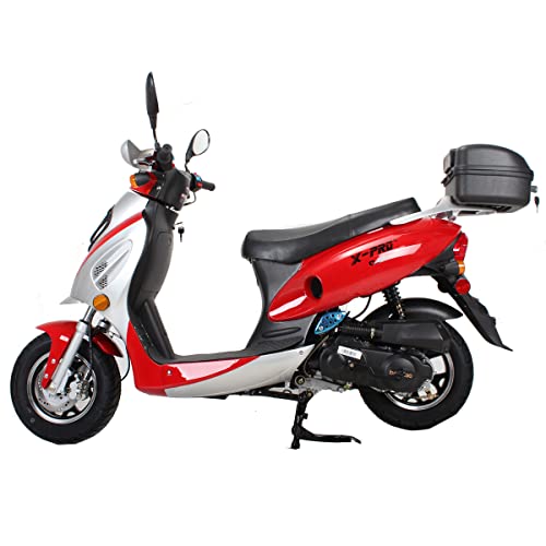 X-PRO Oahu 50cc Moped with 10" Aluminum Wheels, Red Y334268