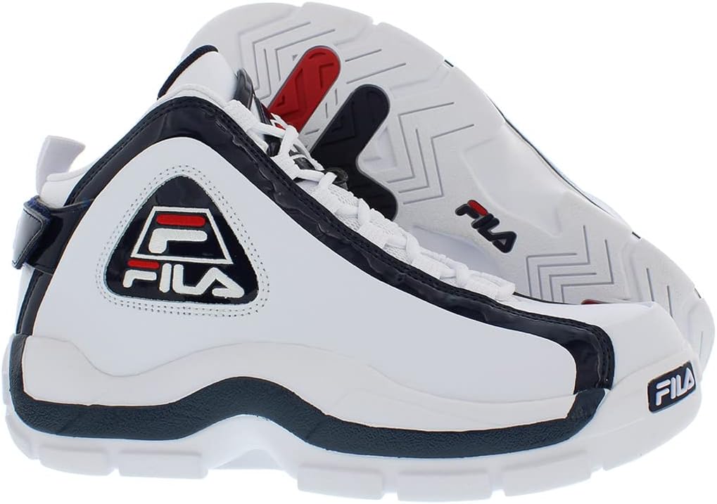Fila Grant Hill 2 Men's Basketball Shoes White/Navy/Red N8886