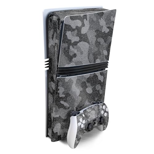 MightySkins Carbon Fiber Gaming Skin for PS5 Digital Edition Disc Drive - Black Camo S1804