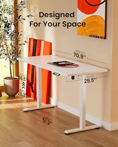 ErGear Height Adjustable Electric Standing Desk 48 x 24 Inches, Walnut S608