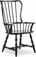 Hooker Furniture Sanctuary Spindle Dining Arm Chair in Ebony (Set of 2)