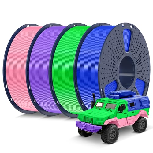 SUNLU 4kg PLA 3D Printer Filament Bundle, 1.75mm, 4 Black Spools V387