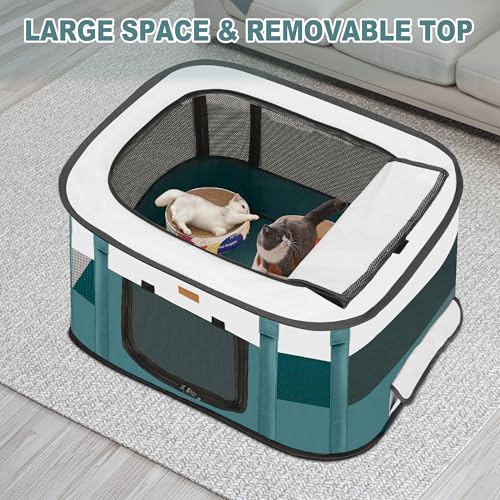 Dog Playpen Foldable Pet Tent with Carrying Bag for Indoor Outdoor Travel E336924