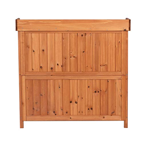Outdoor Wooden Storage Cabinet with Potting Bench, Natural F921