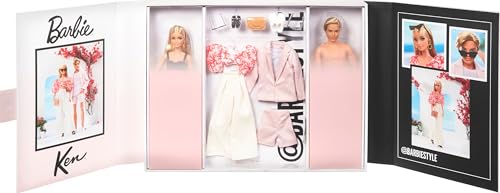 Barbie Style Doll 2-Pack and Ken Dolls in Resort-Wear, Collectible Gift N1361