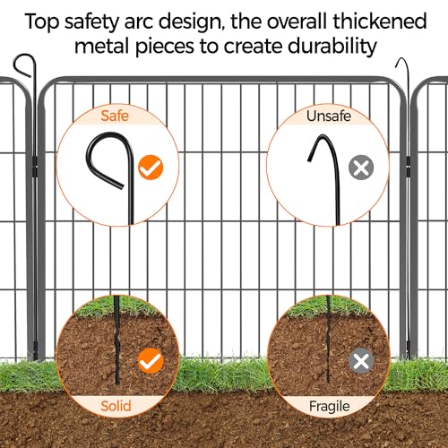 Yaheetech Dog Playpen Outdoor 40 Inch 8 Panels Metal Pet Fence I4784