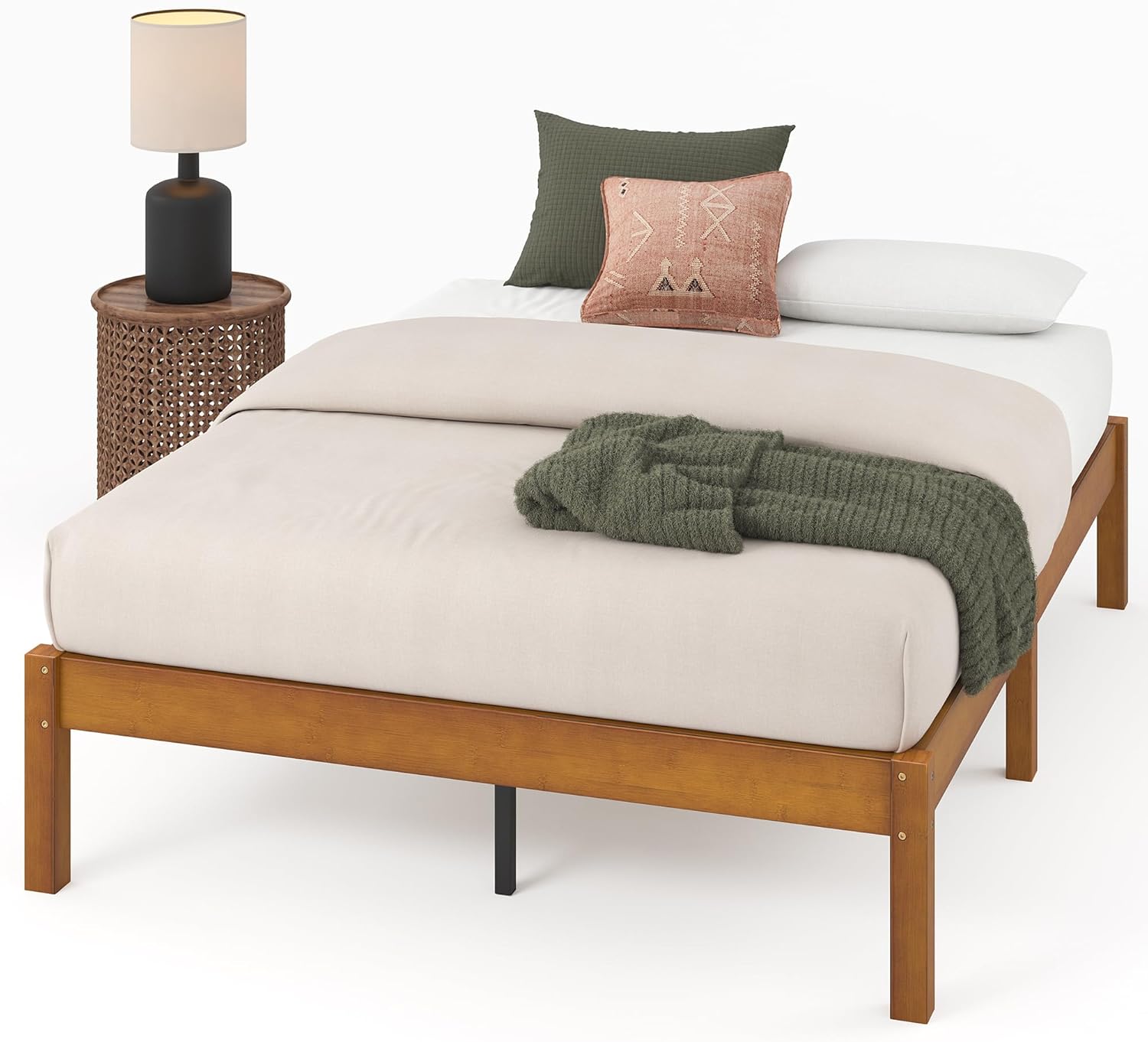 Zinus Ellie 14 Inch Bamboo Platform Bed Frame, Full M96471