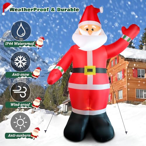 7 FT Christmas Inflatable Santa Claus with LED Lights Indoor Outdoor Decoration F5780