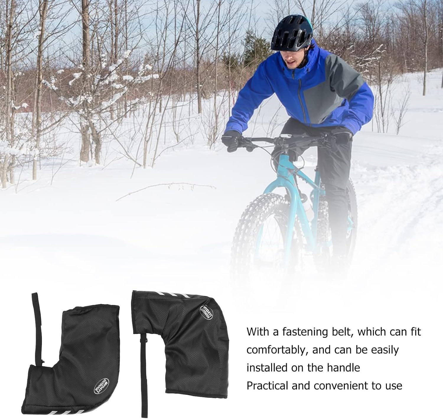Waterproof Bike Handlebar Gloves Winter Cycling Hand Protector O4582