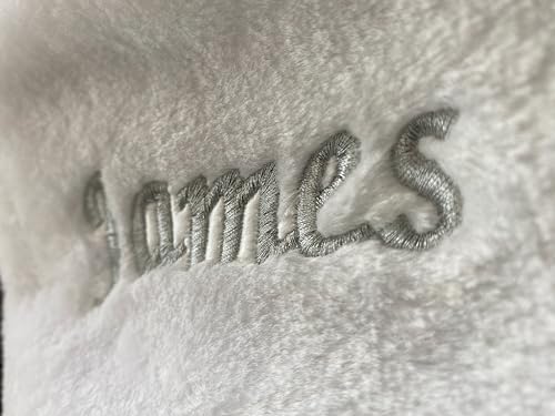 Embroidered Red Plush Personalized Christmas Stocking for Mantle E803