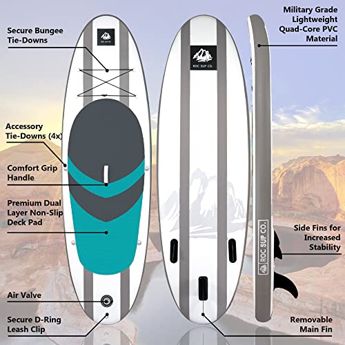 Roc Inflatable Stand Up Paddle Board with Premium Accessories, Wide Non-Slip Deck A34223