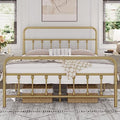Yaheetech Classic Metal Platform Bed Frame with Victorian Headboard, Full Size Black T81083