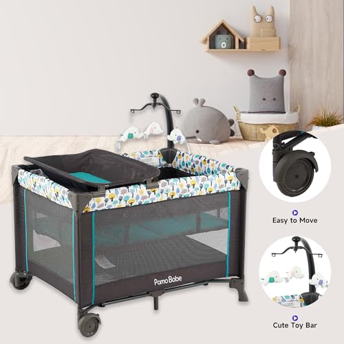Portable Baby Playpen with Detachable Bassinet and Changing Table V6174