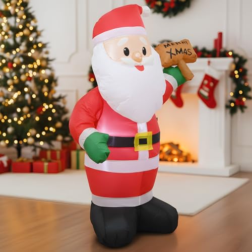 4 FT Christmas Snowman Inflatable with LED Lights Indoor Outdoor Decor E952
