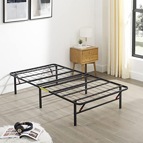Amazon Basics Foldable Metal Bed Frame with Storage, Full Size, Black A770