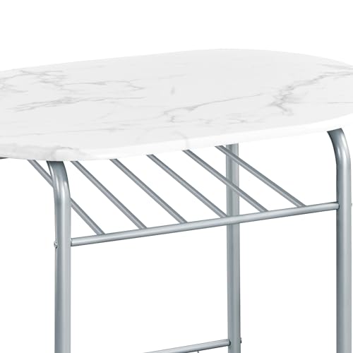 Yaheetech 3-Piece Dining Table Set with 2 Chairs, White X5971