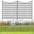 18 Panels No Dig Decorative Garden Fence with Gate, Rustproof Metal, 33in H I585
