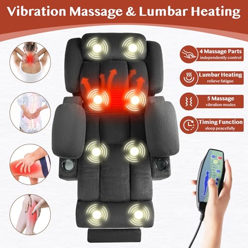 Power Lift Recliner Chair for Elderly with Heat and Massage, Grey R7895
