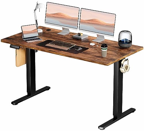 Adjustable Height Electric Standing Desk 55x24 Inch Black W5266