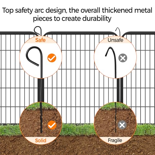 Yaheetech Dog Playpen Outdoor 40 Inch 8 Panels Metal Pet Fence I4784