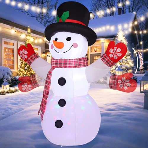 COMIN 8 FT Christmas Inflatable Snowman with LED Lights for Yard Decor P18035