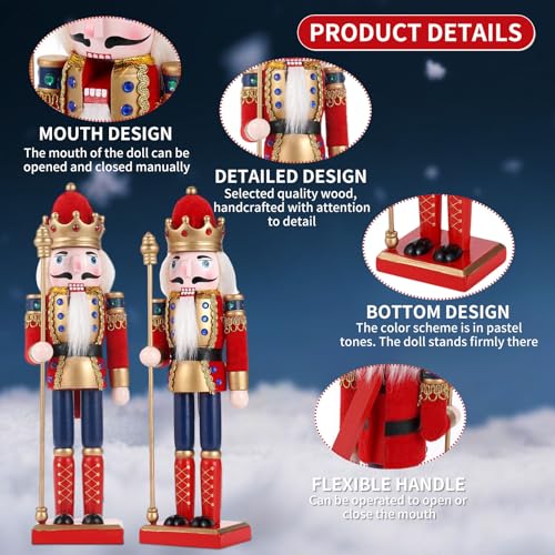 11.8 Inch Wooden Nutcracker Christmas Decor T403